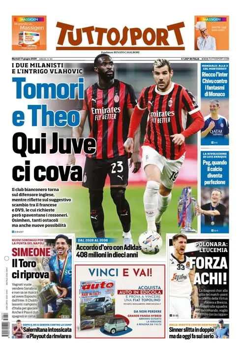 Prima-pagina-tutto-sport-edizione-di-oggi-17-06-2025