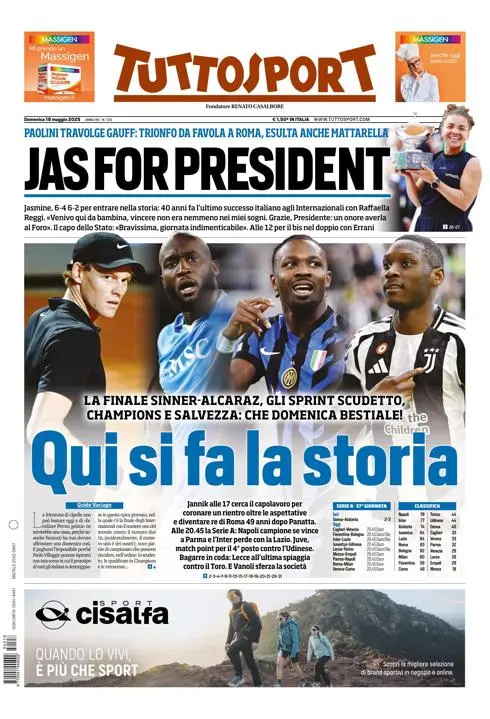 Prima-pagina-tutto-sport-edizione-di-oggi-18-05-2025