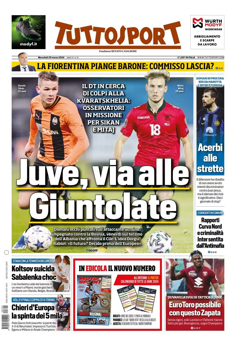 Prima-pagina-tutto-sport-edizione-di-oggi-20-03-2024