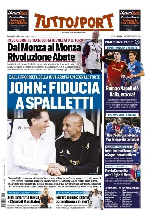 Prima-pagina-tutto-sport-edizione-di-oggi-21-10-2026