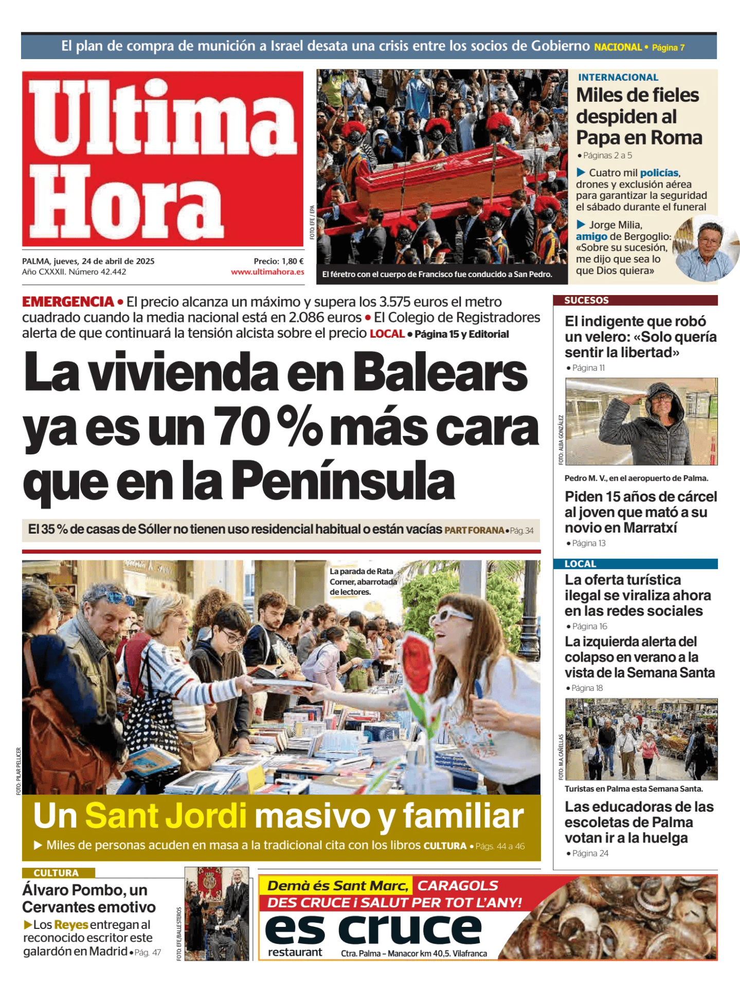 Prima-pagina-ultima-hora-oggi-edizione-di-oggi-20250424