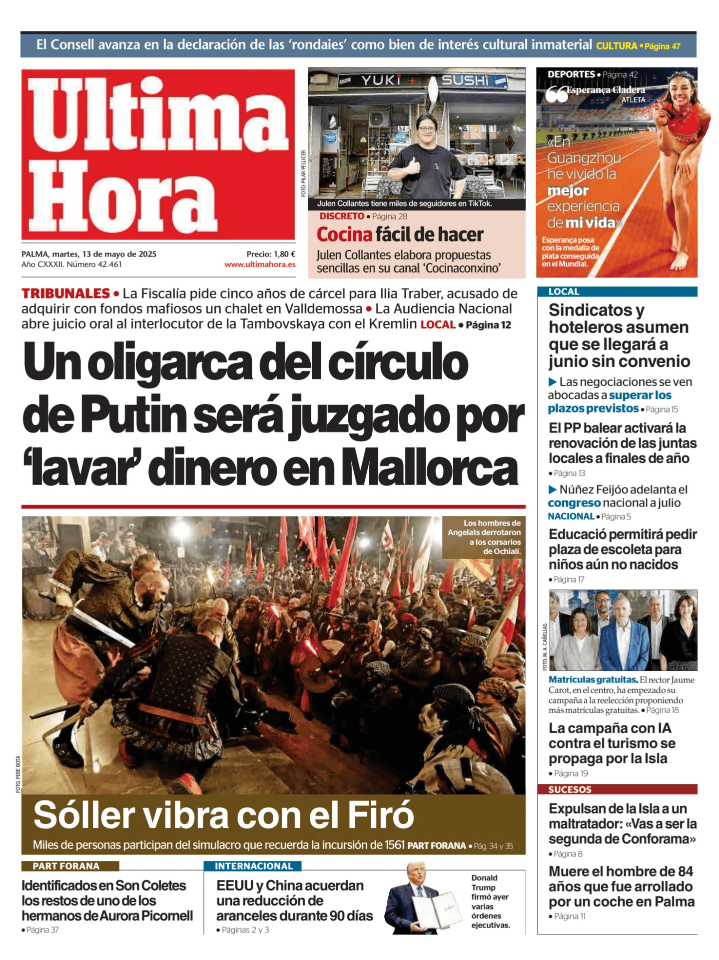Prima-pagina-ultima-hora-oggi-edizione-di-oggi-20250513