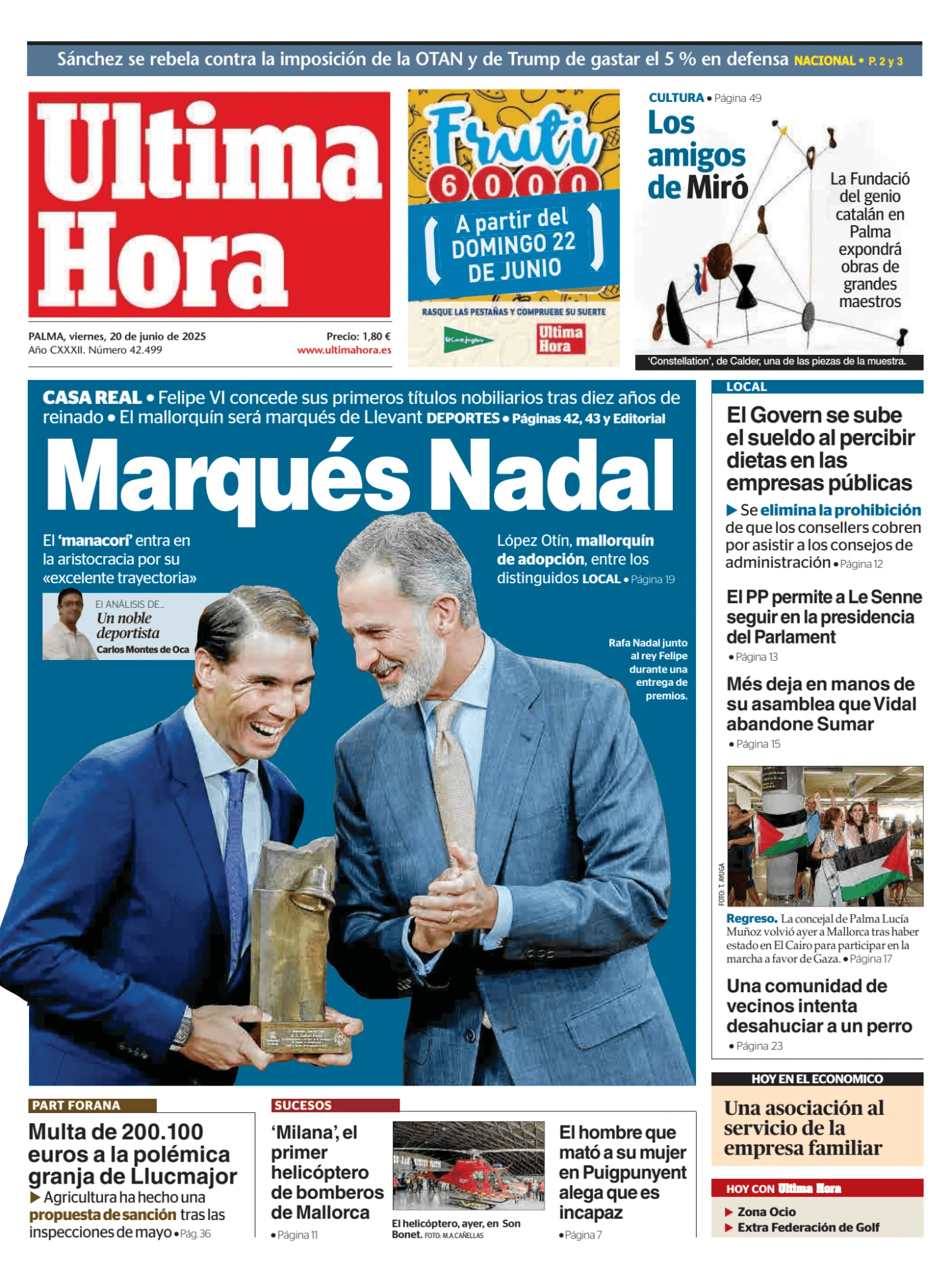 Prima-pagina-ultima-hora-oggi-edizione-di-oggi-20250620