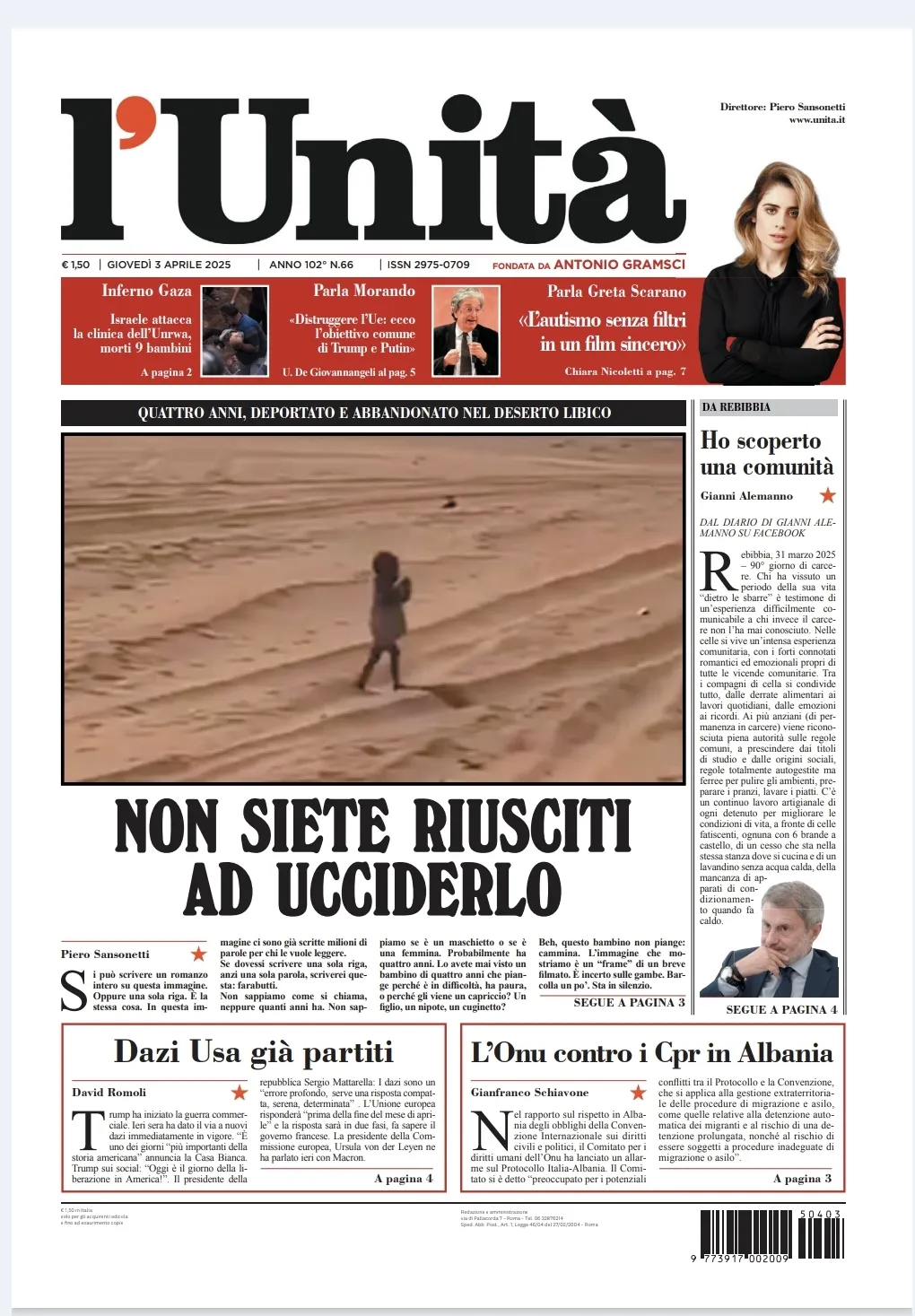 Prima-pagina-unita-oggi-edizione-di-oggi-02-04-2025
