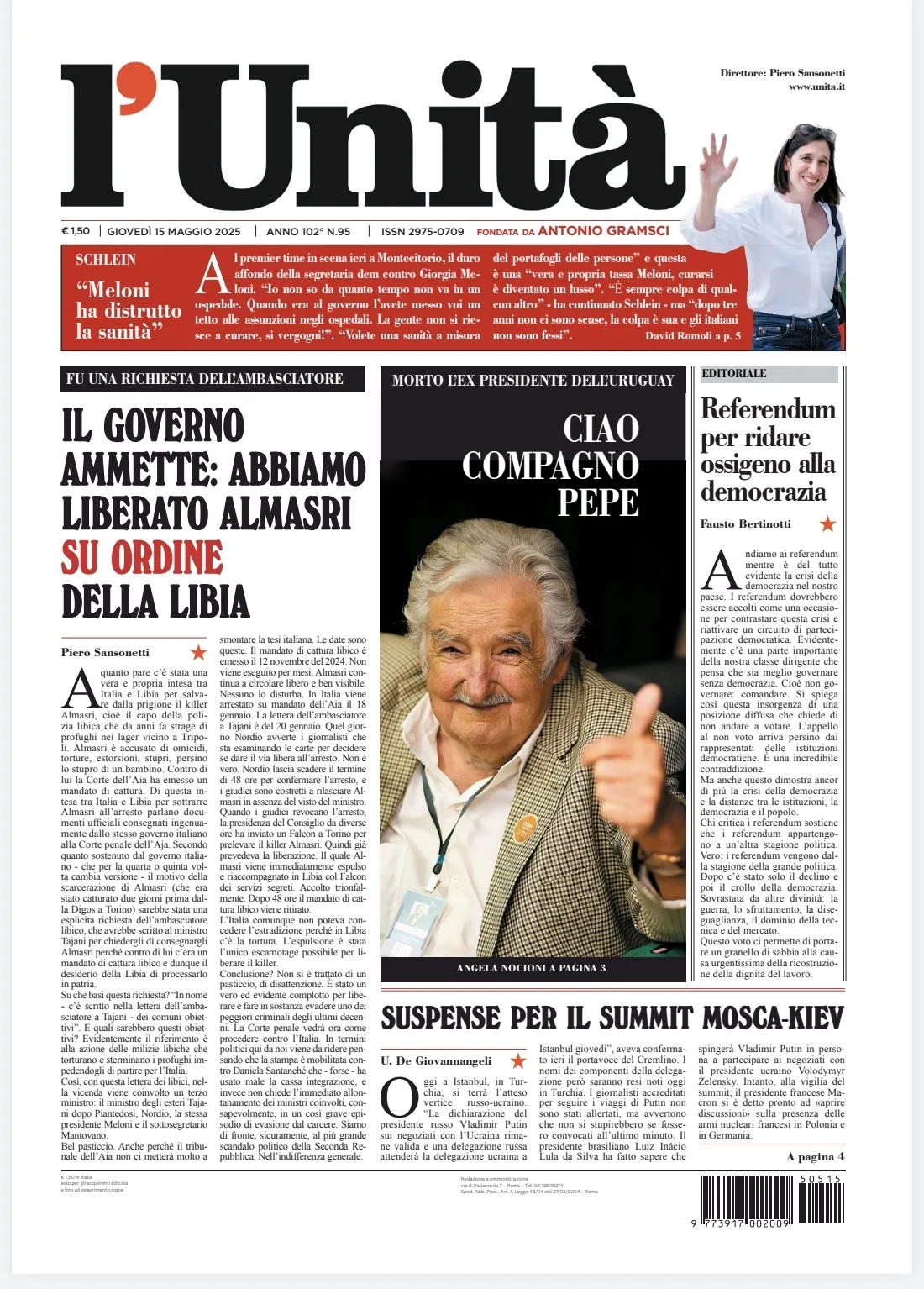Prima-pagina-unita-oggi-edizione-di-oggi-14-05-2025