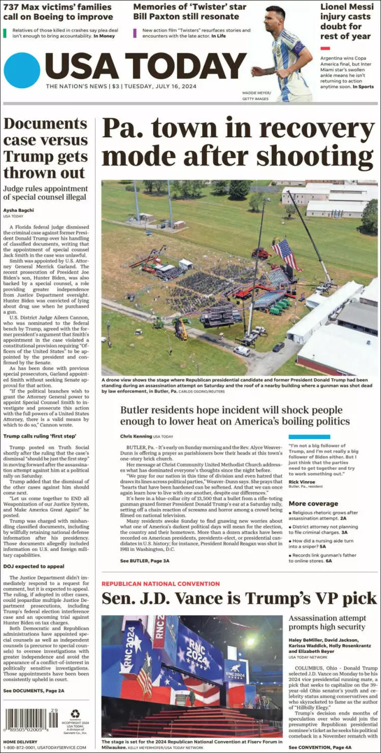 Prima-pagina-usa-today-edizione-di-oggi-2024-07-16
