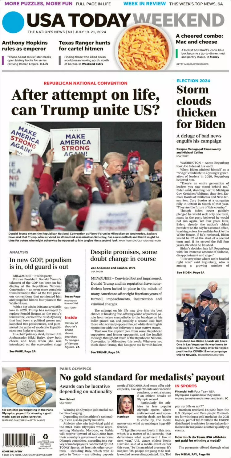 Prima-pagina-usa-today-edizione-di-oggi-2024-07-19