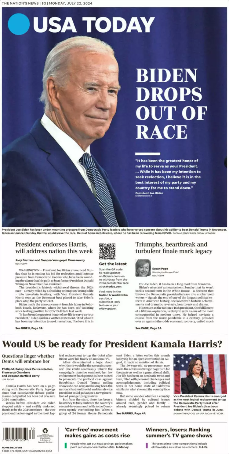 Prima-pagina-usa-today-edizione-di-oggi-2024-07-22