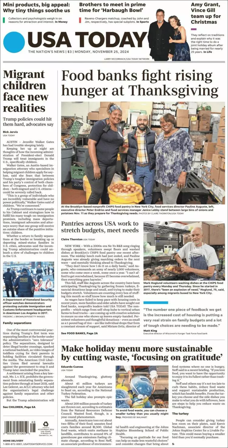 Prima-pagina-usa-today-edizione-di-oggi-2024-11-25