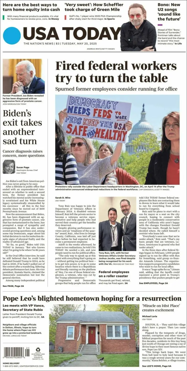 Prima-pagina-usa-today-edizione-di-oggi-2025-05-20