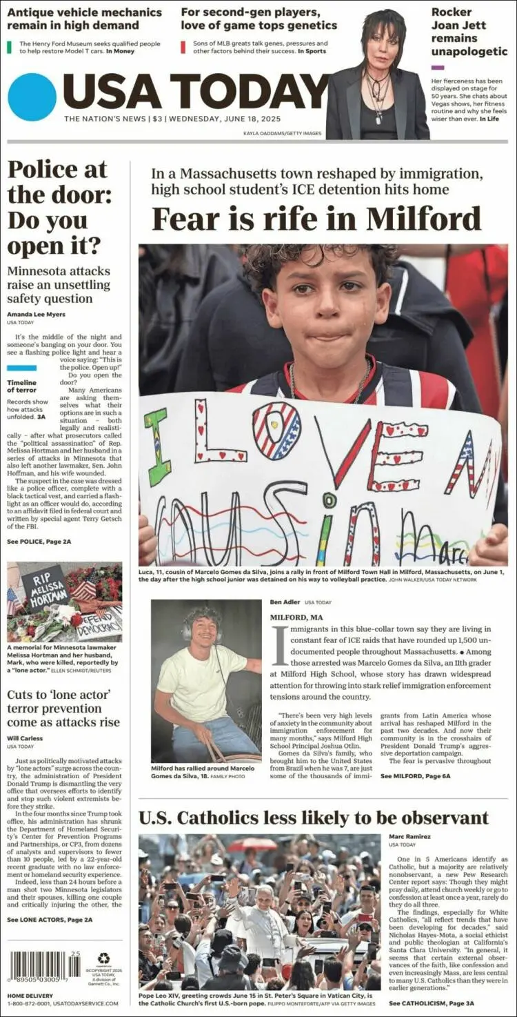 Prima-pagina-usa-today-edizione-di-oggi-2025-06-18
