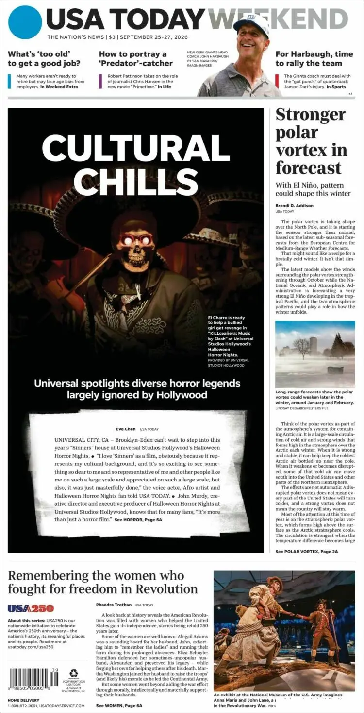 Prima-pagina-usa-today-edizione-di-oggi-2026-09-25