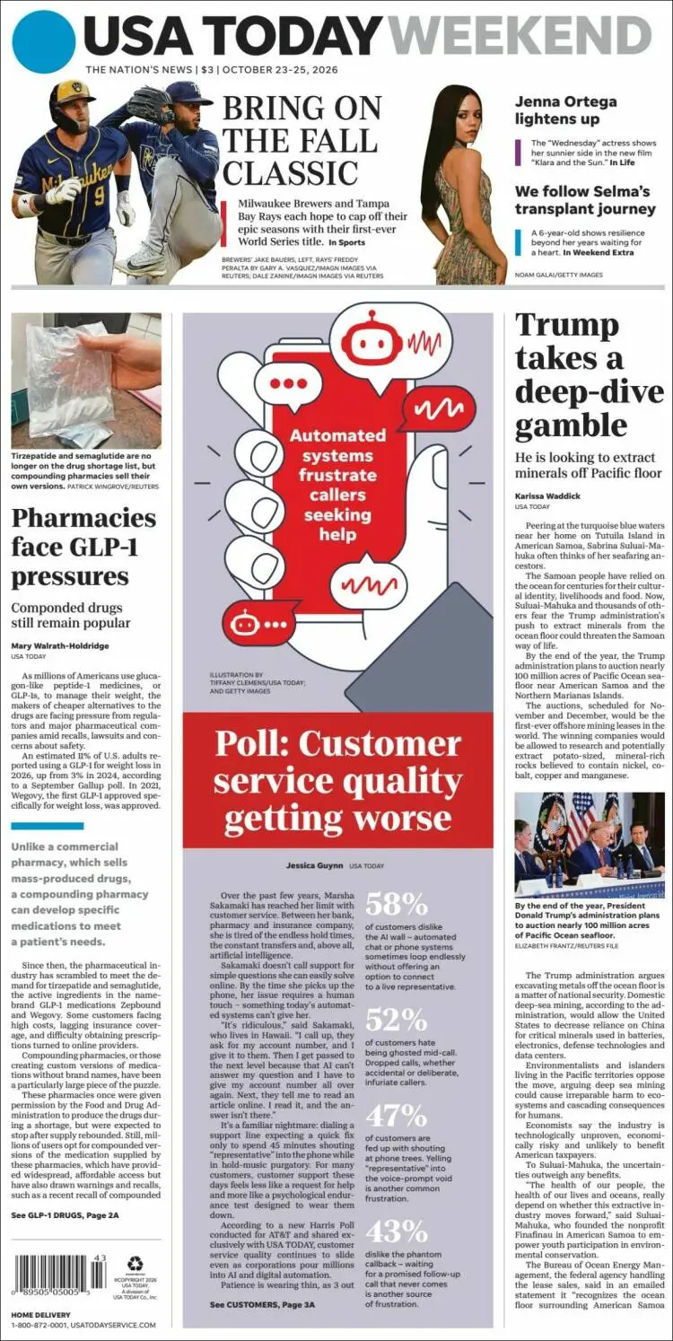 Prima-pagina-usa-today-edizione-di-oggi-2026-10-23