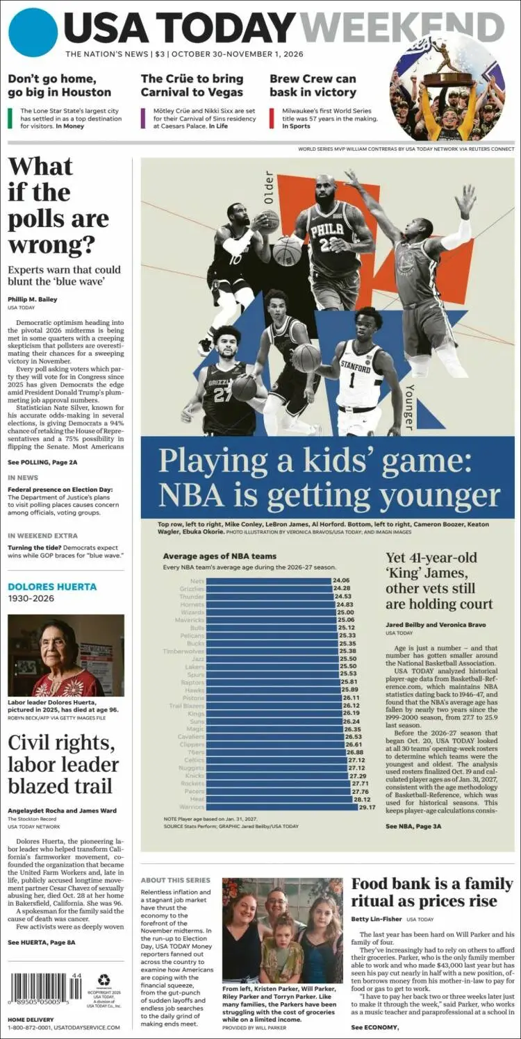 Prima-pagina-usa-today-edizione-di-oggi-2026-10-30