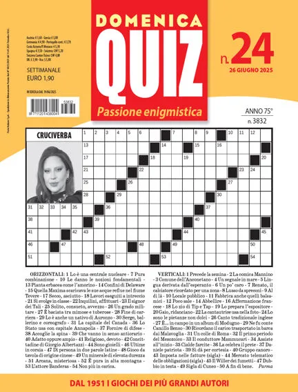 Prima-pagina-settimanale-domenica-quiz-del-17-06-2025