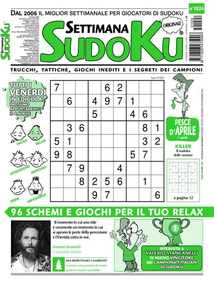 Prima-pagina-settimanale-settimana-sudoku-del-01-04-2025