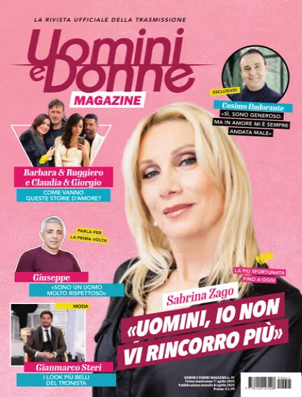 Prima-pagina-settimanale-uomini-e-donne-magazine-del-01-04-2025